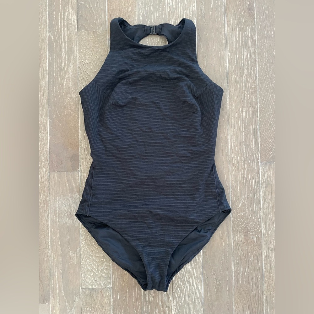 SPANX Black One Piece Swimsuit | Size Medium | Sculpting Tummy Control Swimwear
